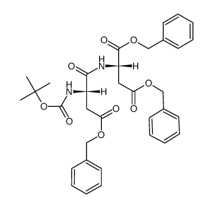 dibenzyl (2S)-2-({(2S)-4-(benzyloxy)-2-[(tert-butoxycarbonyl)amino]-4-oxobutanoyl}amino)butanedioate结构式