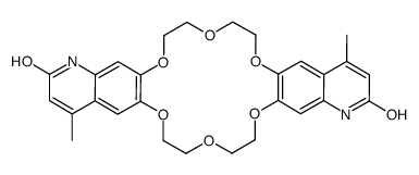 2,14-Dimethyl-2,16-dihydroxyquinolino<6,7-b,6,7-k>-18-crown-6结构式