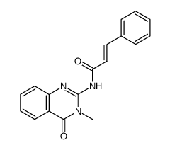 (E)-N-(3-Methyl-4-oxo-3,4-dihydro-quinazolin-2-yl)-3-phenyl-acrylamide结构式