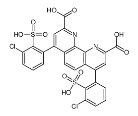 4,7-bis(chlorosulfophenyl)-1,10-phenanthroline-2,9-dicarboxylic acid structure