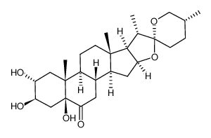 (25R)-2α,3β,5-trihydroxy-5β-spirostan-6-one Structure