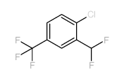 1-Chloro-2-(difluoromethyl)-4-(trifluoromethyl) benzene结构式