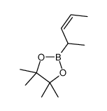 4,4,5,5-tetramethyl-2-[(Z)-pent-3-en-2-yl]-1,3,2-dioxaborolane结构式