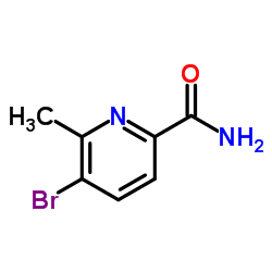 5-Bromo-6-methyl-2-pyridinecarboxamide structure