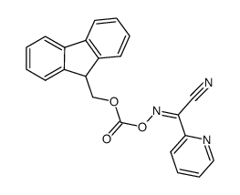 N-{[(9H-fluoren-9-yl)methoxy]carbonyloxy}picolinimidoyl cyanide结构式