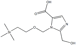 2-Hydroxymethyl-3-(2-trimethylsilanyl-ethoxymethyl)-3H-imidazole-4-carboxylic acid结构式