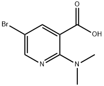 5-bromo-2-(dimethylamino)pyridine-3-carboxylic acid Structure