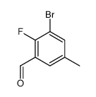 3-Bromo-2-fluoro-5-methylbenzaldehyde Structure