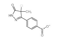 3H-Pyrazol-3-one,4-chloro-2,4-dihydro-4-methyl-5-(4-nitrophenyl)-结构式