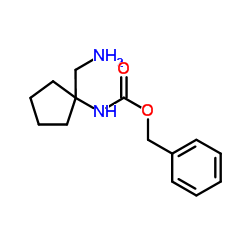 Benzyl [1-(aminomethyl)cyclopentyl]carbamate hydrochloride structure