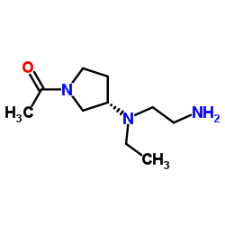 1-{(3S)-3-[(2-Aminoethyl)(ethyl)amino]-1-pyrrolidinyl}ethanone Structure