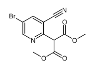 1,3-Dimethyl 2-(5-bromo-3-cyanopyridin-2-yl)propanedioate structure