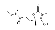 (5S)-4-hydroxy-3,5,N-trimethyl-2(5H)-furanone-N-methoxypropanamide结构式