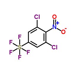 1,3-Dichloro-2-nitro-5-(pentafluoro-λ6-sulfanyl)benzene结构式