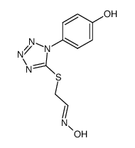 (E)-2-(1-(4-hydroxyphenyl)-5(1H)-tetrazolylthio)acetaldehyde oxime Structure