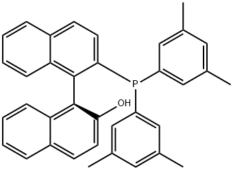 (1R)-2'-[Dis(3,5-dimethylphenyl)phosphino]-[1,1'-binaphthalen]-2-ol Structure