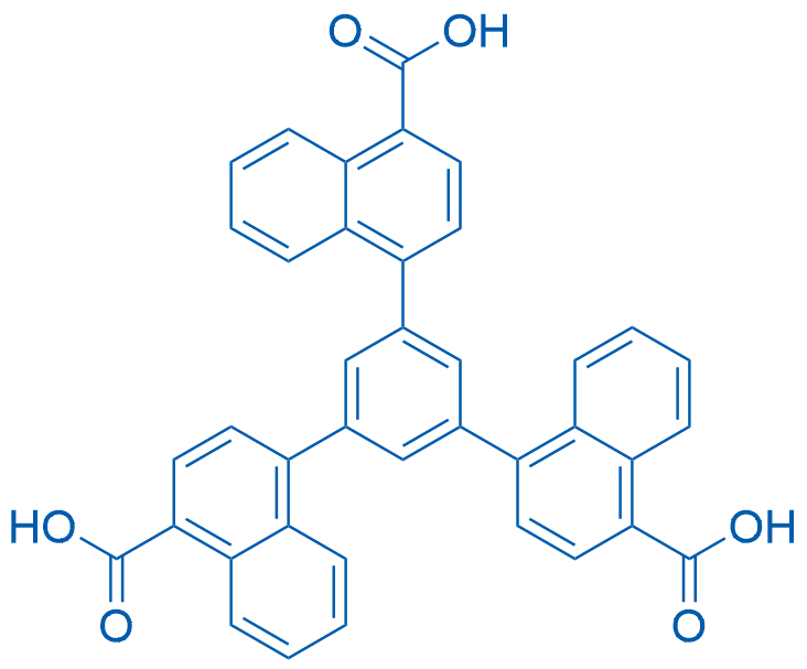 4,4',4''-(Benzene-1,3,5-triyl)tris(1-naphthoic acid) Structure