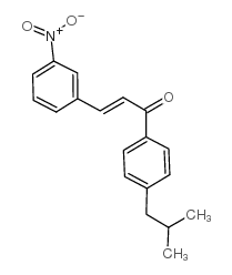 1-(4-异丁基苯基)-3-(3-硝基苯基)-2-丙烯-1-酮结构式