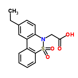 (9-Ethyl-5,5-dioxido-6H-dibenzo[c,e][1,2]thiazin-6-yl)acetic acid Structure