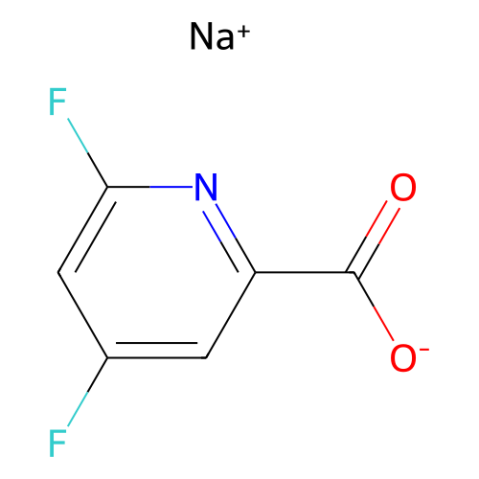 4,6-difluoropyridine-2-carboxylic acid;sodium salt structure