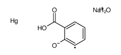 sodium,(3-carboxylato-2-hydroxyphenyl)mercury,hydrate Structure