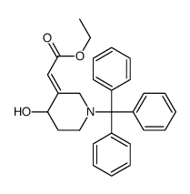 rac- (2E)-3-[(Ethoxycarbonyl)Methylene]-1-trityl-4-piperidinol Structure