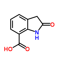 2-Oxo-7-indolinecarboxylic acid structure