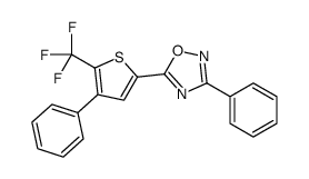 3-phenyl-5-[4-phenyl-5-(trifluoromethyl)thiophen-2-yl]-1,2,4-oxadiazole Structure