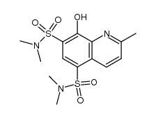 8-hydroxy-2-methylquinoline-5,7-bis(N,N-dimethyl)sulfonamide Structure