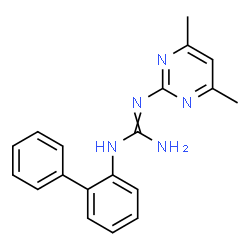 N-Biphenyl-2-yl-N'-(4,6-dimethylpyrimidin-2-yl)-guanidine Structure