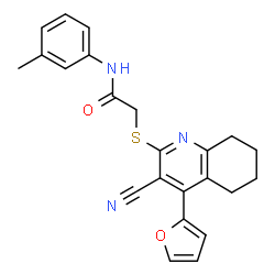 2-((3-cyano-4-(furan-2-yl)-5,6,7,8-tetrahydroquinolin-2-yl)thio)-N-(m-tolyl)acetamide picture