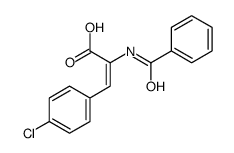 (Z)-2-BENZAMIDO-3-(4-CHLOROPHENYL)ACRYLIC ACID结构式