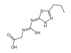 2-[(5-propyl-1,3,4-thiadiazol-2-yl)carbamothioylamino]acetic acid Structure