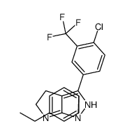 3-[4-chloro-3-(trifluoromethyl)phenyl]-1-(4-ethylphenyl)-4,5-dihydro-2H-pyrrolo[2,3-c]pyrazole结构式