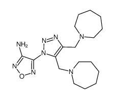 4-[4,5-bis(azepan-1-ylmethyl)triazol-1-yl]-1,2,5-oxadiazol-3-amine结构式