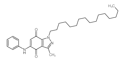 5-anilino-1-hexadecyl-3-methyl-indazole-4,7-dione Structure