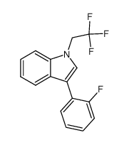 3-(2-fluoro-phenyl)-1-(2,2,2-trifluoro-ethyl)-indole Structure