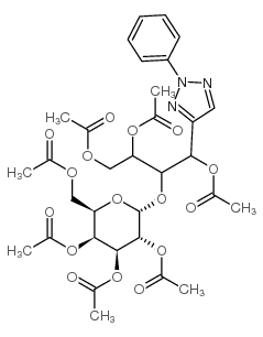 alpha-D-Galactopyranoside, 2,3-bis(acetyloxy)-1-[(acetyloxy)(2-phenyl- 2H-1,2,3-triazol-4-yl)methyl]propyl, 2,3,4,6-tetraacetate, [1S-[1R*(S* ),2S*]]- picture