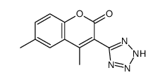 4,6-dimethyl-3-(2H-tetrazol-5-yl)chromen-2-one结构式