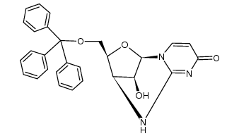 (2R)-11syn-hydroxy-3t-trityloxymethyl-2,3-dihydro-1H-2r,5c-methano-pyrimido[1,2-c][1,3,5]oxadiazepin-9-one Structure