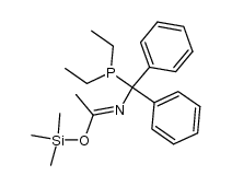 trimethylsilyl N-((diethylphosphino)diphenylmethyl)acetimidate结构式