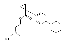 2-[1-(4-cyclohexylphenyl)cyclopropanecarbonyl]oxyethyl-dimethylazanium,chloride Structure