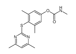 2-(4,6-dimethyl-pyrimidin-2-ylsulfanyl)-1,3-dimethyl-5-methylcarbamoyloxy-benzene结构式