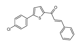 1-[5-(4-chlorophenyl)thiophen-2-yl]-3-phenylprop-2-en-1-one结构式