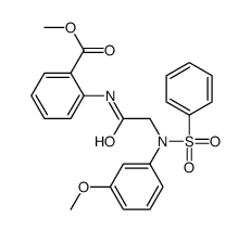 methyl 2-[[2-[N-(benzenesulfonyl)-3-methoxyanilino]acetyl]amino]benzoate结构式