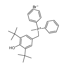 (3,5-di-tert-butyl-4-hydroxybenzyl)methyl(diphenyl)phosphonium bromide Structure