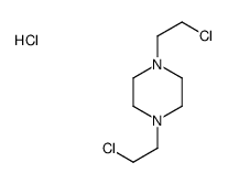 1,4-bis(2-chloroethyl)piperazine,hydrochloride Structure