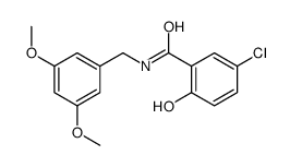 5-chloro-N-[(3,5-dimethoxyphenyl)methyl]-2-hydroxybenzamide结构式