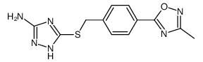 5-{[4-(3-methyl-1,2,4-oxadiazole-5-yl)benzyl]thio}-1H-1,2,4-triazole-3-amine结构式