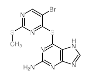 Purine, 2-amino-6-[5-bromo-2-(methylthio)-4-pyrimidinylthio]-结构式